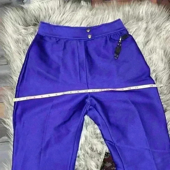 White Stag Blue Wool Blend Ski/Wintersport Pants with Foot/Ankle Straps, 6 - Picture 11 of 13